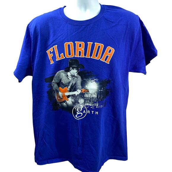 Garth Brooks University Of Florida Gators Mens Large T-Shirt Blue Stadium Tour - Picture 1 of 8